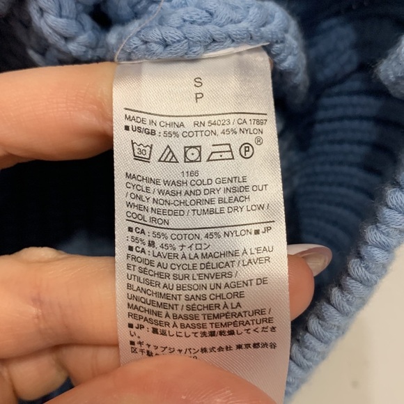 BANANA REPUBLIC WOMENS TEXTURED V NECK KNIT SWEATER BLUE SMALL - Picture 5 of 7